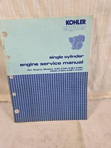 lot 264 image: Kohler Engines Manuals Lot including Single Cylinder Service Manual and Generator Sets Parts Identification