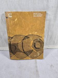lot 270 image: Cummins NHNT 855 C.I.D. Engines Shop Manual