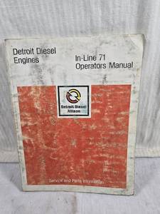 lot 281 image: Detroit Diesel In-Line 71 Operators Manual Service and Parts Information Booklet