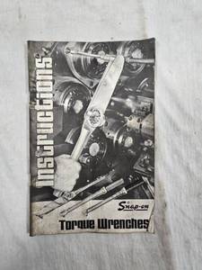 lot 326 image: Snap-on Torque Wrenches Instructions Manual