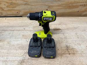 lot 44 image: RYOBI ONE HP 18V Brushless Cordless Compact 12 in. DrillDriver Kit with (2) 1.5 Ah Batteries