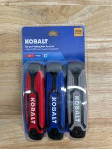 lot 143 image: Kobalt Assorted Standard (SAE) and Metric combination 25 -Pieces Hex key set (0721255)