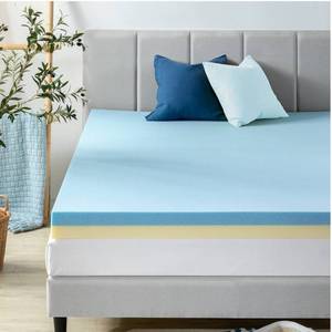 lot 34 image: ZINUS 4 Inch Green Tea Cooling Gel Memory Foam Mattress Topper, Cooling Gel Foam, Pressure-Relieving Design, King