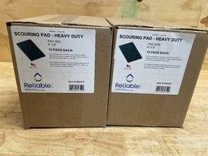 lot 181 image: Lot of 2 - Reliable Heavy Duty Scouring Pad 6 X 9 (15 Pads) V02337