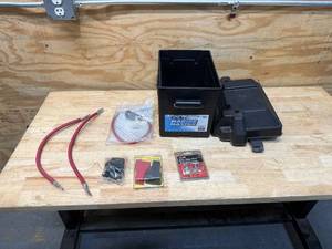 lot 56 image: Battery Box with various related items