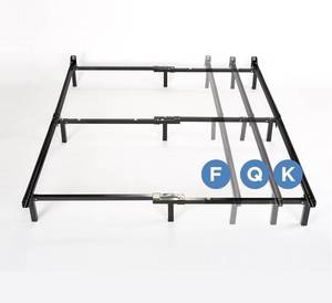 lot 20 image: ZINUS Compack Metal Adjustable 7 Inch Support Bed Frame for Box Spring and Mattress Set, FullQueenKing, Black
