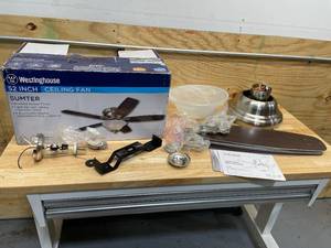 lot 192 image: Westinghouse Sumter 52 in. Ceiling Fan in Brushed Nickel