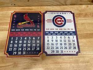 lot 196 image: Lot of 2 - Metal Wall Calendars with Magnets