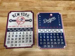 lot 198 image: Lot of 2 - Various Metal Wall Calendars with Magnets