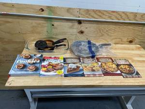 lot 213 image: Lot of - Various Kitchen Equipment and CookBake Books