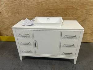 ALLEN+ROTH 48" Vanity with Top and Backsplash