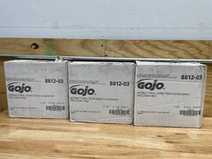 lot 232 image: Lot of 3 - GOJO Antibacterial Plum Foam Handwash 8812-03