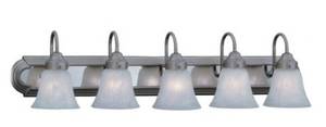 lot 233 image: Cordelia Lighting 52005ES-154 5 Light 36 Bathroom Vanity Light in Satin Nickel