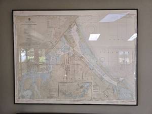 lot 23 image: Framed Nautical Chart of Duluth-Superior Harbor