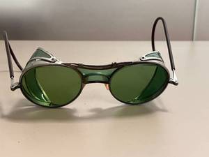 lot 38 image: Antique Green Lens Welding Safety Goggles