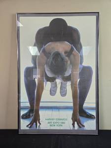 lot 56 image: Harvey Edwards Art Expo 1982 New York Poster with Custom Frame