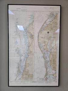 lot 70 image: Framed Nautical Chart Tampa Bay to Anclote Anchorage, 41 x 26