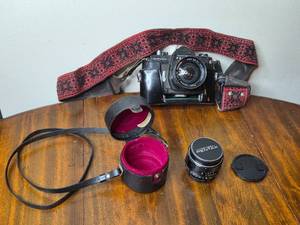 lot 108 image: Vintage Honeywell Pentax Spotmatic Camera with Takumar Lens and Case
