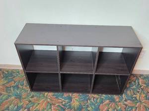 lot 114 image: Six-Shelf Black Storage Cube Organizer