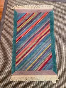lot 249 image: Collection of 2 Colorful Handwoven Rugs