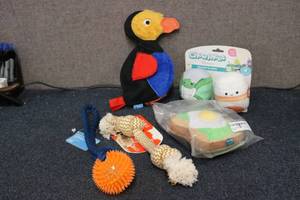 lot 32 image: Mixed dog toys...