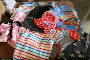lot 41 image: Dog outfits sizes vary...