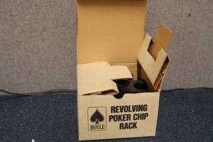 lot 87 image: Hoyle revolving poker chip rack...