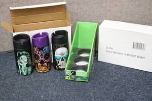 lot 107 image: 2-3 packs of GLASS BUTT BUCKETS col...