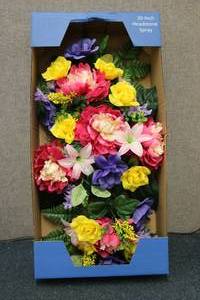 lot 128 image: 30 inch Headstone spray artificial ...