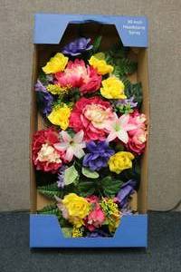 lot 129 image: 30 inch Headstone spray artificial ...