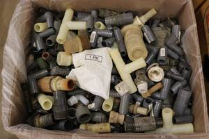 lot 160 image: Box of plumbing fittings...