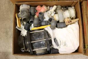 lot 161 image: Box of plumbing fittings...