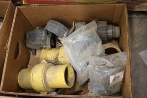 lot 166 image: Box of plumbing fittings...