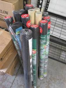 lot 198 image: Lot of landscaping weed barrier rol...