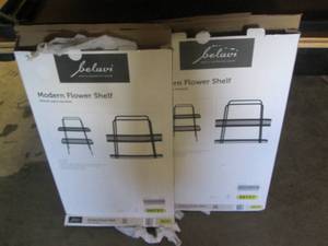 lot 213 image: 2 New Modern flower shelves...