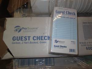 lot 214 image: Entrepreneurs Dream  15 cases of 50 books each guest checks, 2500 checks per case x 15 cases