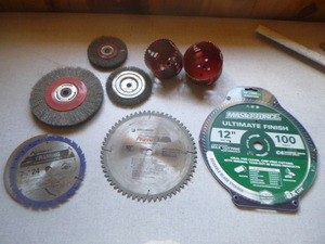 lot 41 image: Saw Blades and Wire Wheels