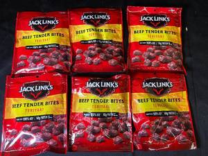 lot 24 image: G4 - Set of 6 Jack Links Teriyaki Beef Tender Bites