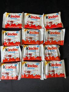 lot 37 image: L4 - Lot of 12 Kinder Chocolate Bars - Best by Dec 16 2024