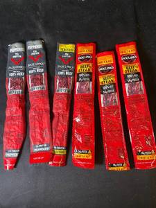 lot 44 image: 04 - Set of 6 Jack Links Beef Steak Strips - Various Flavors