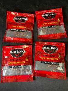 lot 106 image: B3 - Jack Links Spicy Red Pepper Beef Jerky - 4 Packages