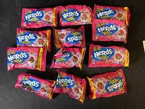 lot 151 image: U4 - Set of 11 Nerds Gummy Clusters Rainbow Candy