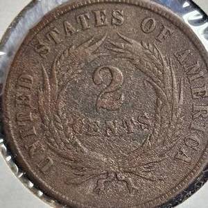 lot 46 image: 1864 2 Cent, F