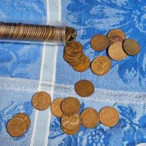lot 56 image: 2 Tubes of Wheat Cents