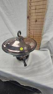 lot 1 image: Silver Plated ChaffingSeriving Dish, Beautiful Detail Etching
