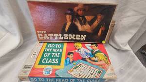 lot 6 image: Pair of Vintage Board Games The Cattleman and Head of the Class