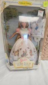 Barbie "The Tale of Peter Rabbit" and Barbie Stacie "Awesome Skateboard) as new in box