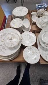 Noritake-Janice Collection, Set of 12 with gravy boat, tray, etc