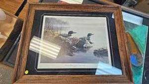 lot 169 image: Minnesota Memories-North Country Loons by Bob Harmann-signed and other picture(s)