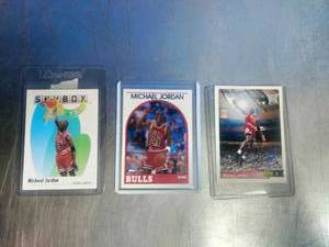 lot 49 image: Michael Jordan Trading Cards in Sleeves